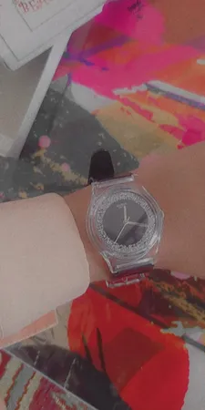 ساعت مچی عقربه ای دخترانه مدل شنی کد 2