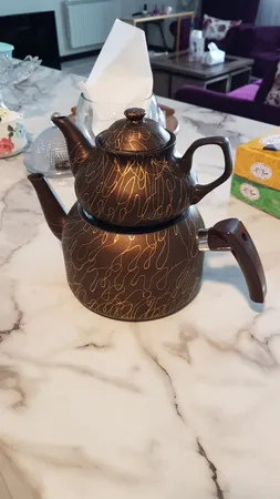 ست کتری و قوری چدنی اورانوس مدل عنکبوتی