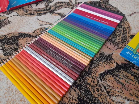 مداد رنگی 2+24 رنگ آریا مدل 3017