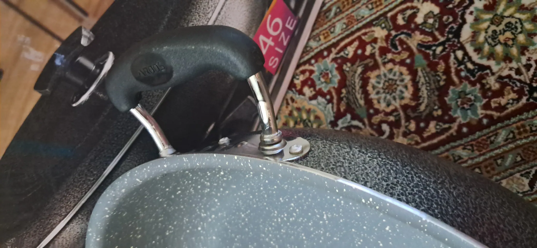 تابه دو دسته عروس مدل درب فلزی سایز 46