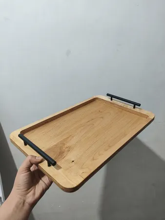 سینی گردو مدل چوبی دسته دار SN013