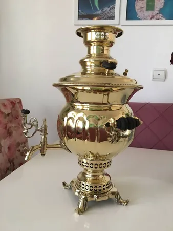 سماور زغالی عبدی مدل عروس گنجایش 6 لیتر