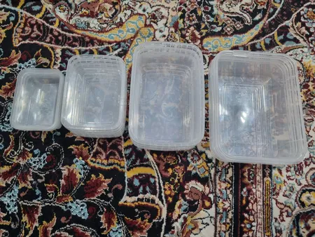 ظرف نگهدارنده پولاد پویش مدل فریزری کد 1200cc بسته 12 عددی