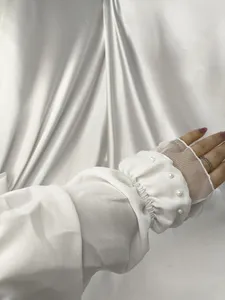 تجریه خرید ساق دست زنانه سعادت مدل ترنم رنگ سفید