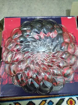 پیش دستی شیشه و بلور اصفهان مدل فلورانس کد 817 بسته 6 عددی