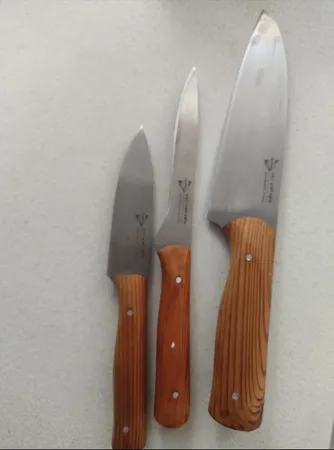 ست چاقو آشپزخانه 3 پارچه الماس زنجان مدل 05