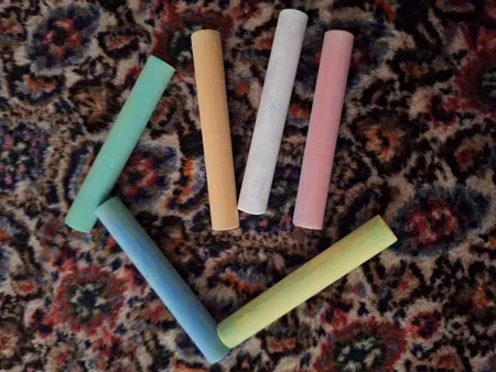 گچ رنگی مارلو مدل رنگینک بسته 12 عددی