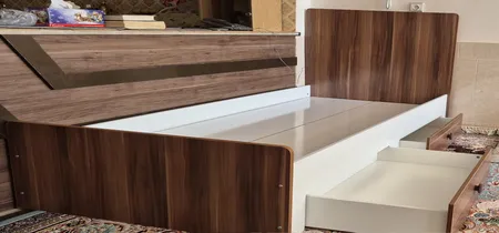 تخت خواب یکنفره وینه چوب مدل والیس سایز 90x200 سانتی متر