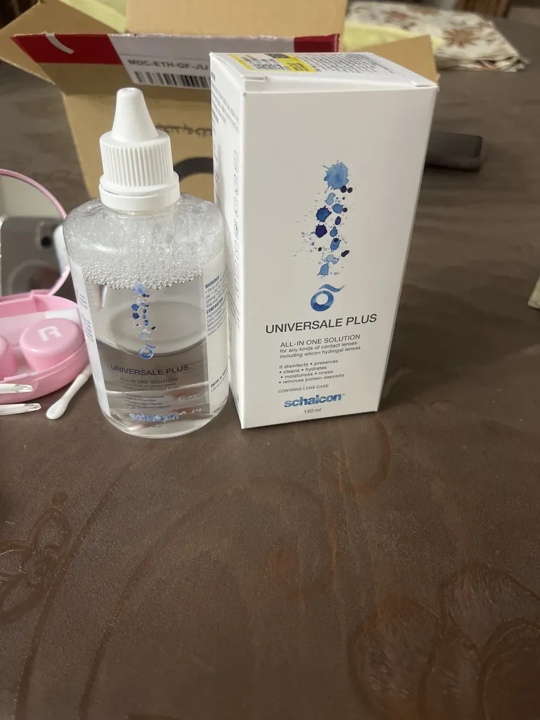 محلول شستشوی لنز شالکون مدل Universal Plus حجم 150 میلی لیتر