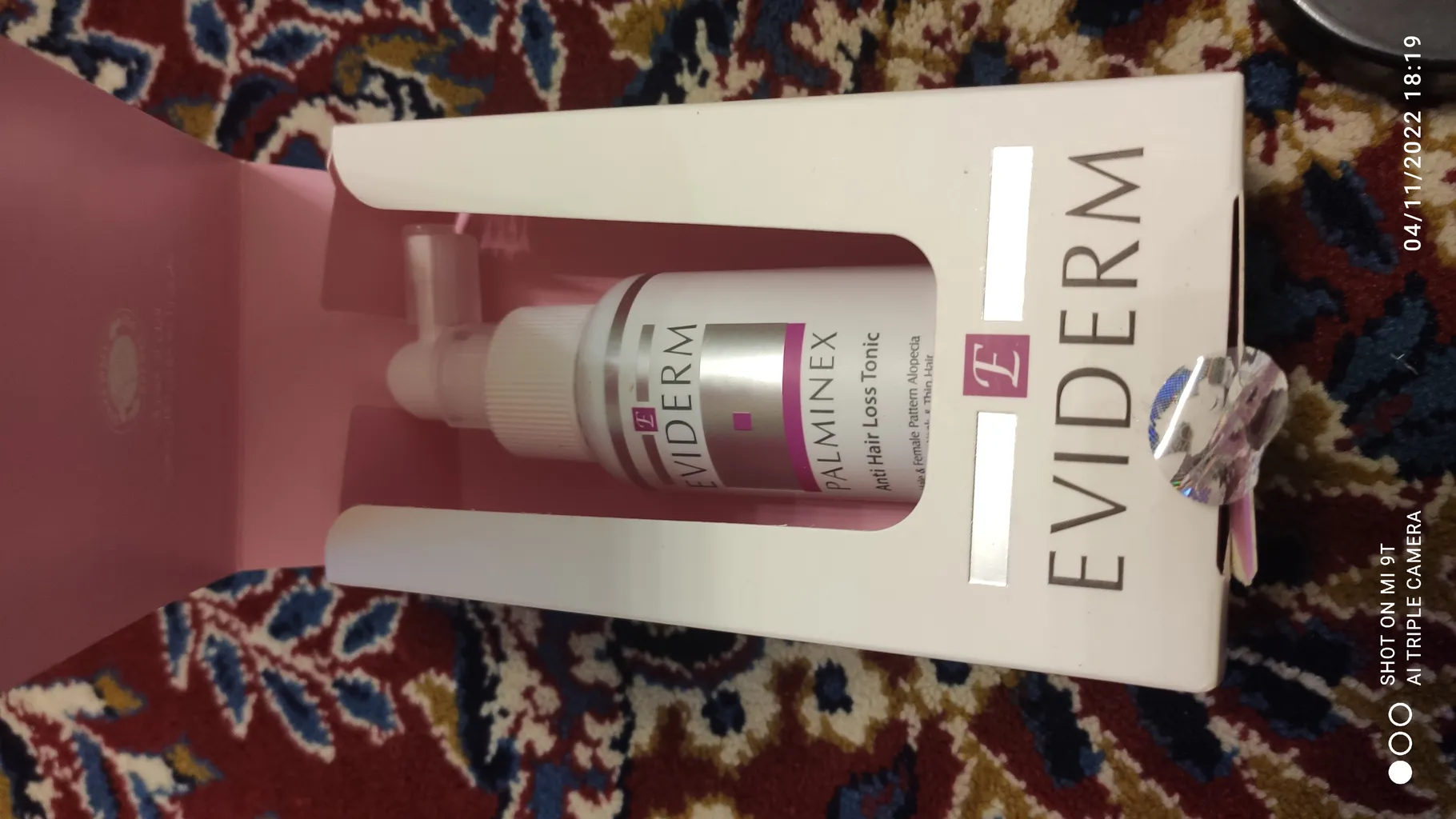 تونیک تقویت کننده مو اویدرم مدل Palminex حجم 80 میلی لیتر