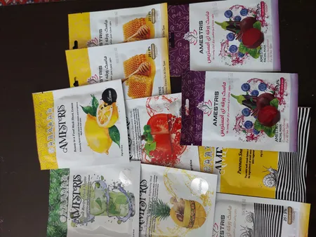 ماسک صورت آمستریس مدل میوه ای وزن 25 گرم بسته 10 عددی