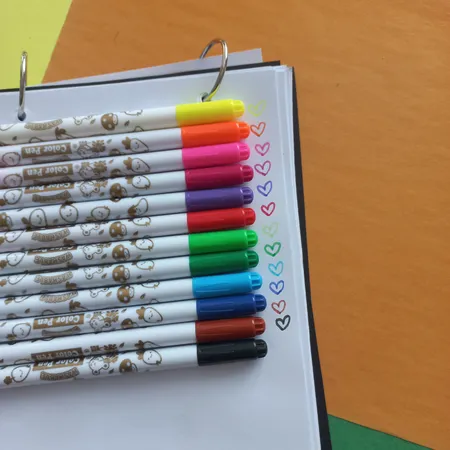 ماژیک رنگ آمیزی  12 رنگ مدل MiNi color pen  کد ZS-206