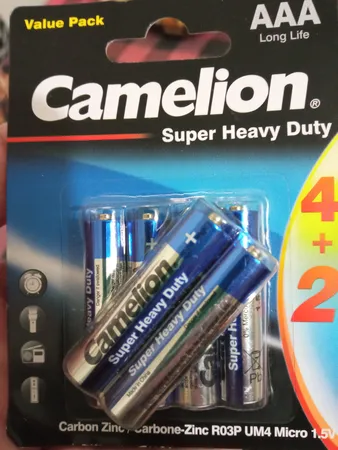 باتری نیم قلمی کملیون مدل Super Heavy Duty بسته 6 عددی