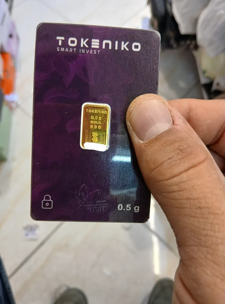 شمش طلا 24 عیار توکنیکو مدل GHA-0.5