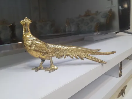 مجسمه طرح طاووس برنزی مدل A3