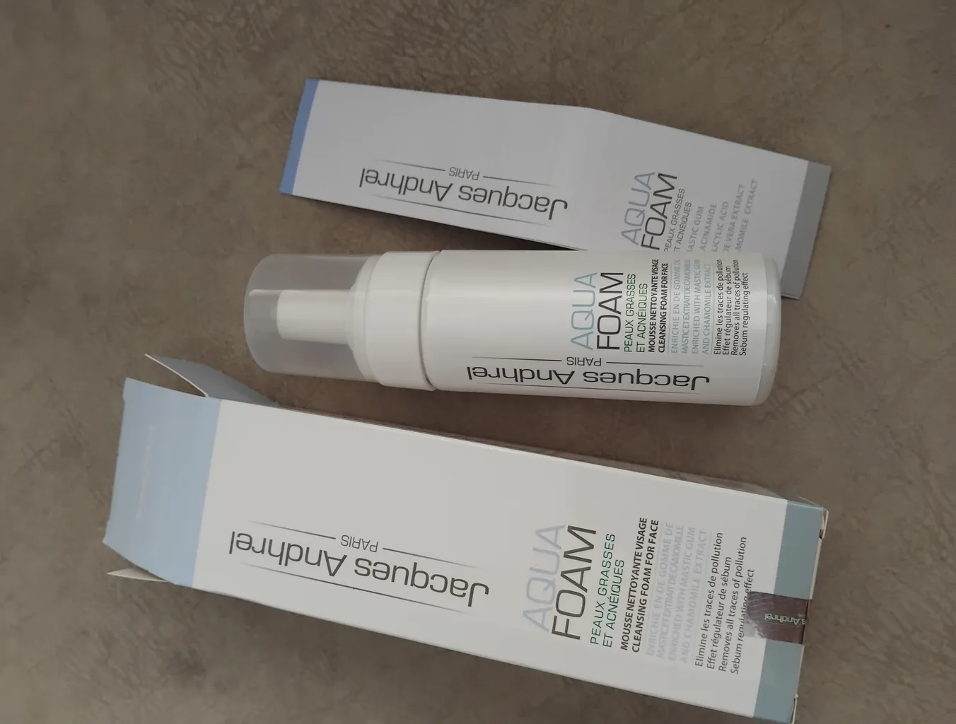 فوم شست‌وشوی صورت ژاک آندرل پاریس مدل AQUA مناسب برای پوست چرب حجم 150 میلی‌لیتر