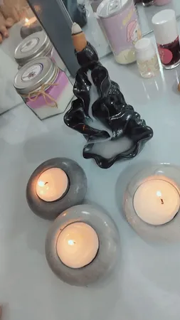 جاشمعی مدل بتنی طرح سنگ بسته 3 عددی