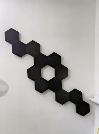 پنل آکوستیک اکوترپ مدل شش ضلعی hex12.12.4 بسته 18 عددی