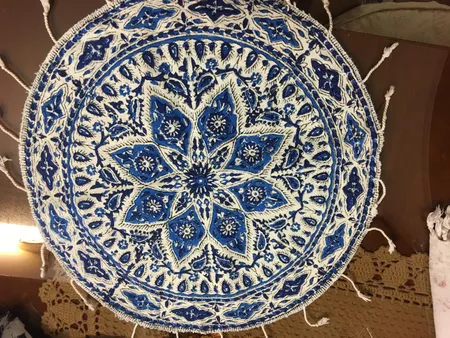 روميزي قلمكار عطريان طرح ساغرمدل G229