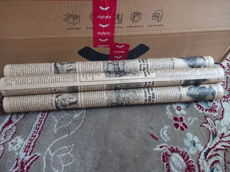 کاغذ کادو کرافت مدل روزنامه کد202 بسته 5 عددی