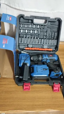 دریل شارژی چکشی باس مدل SK-6050 مجموعه 28 عددی