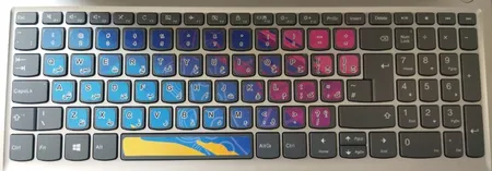 برچسب کیبورد طرح رنگی کد 4 با حروف فارسی