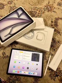 تبلت 11 اینچی اپل مدل iPad Air 2024 M2 Wi-Fi ظرفیت 128 گیگابایت و رم 8 گیگابایت