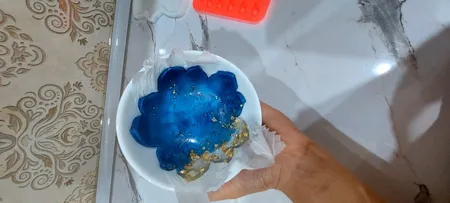 قالب رزین مدل برگ نیلوفری کد 3355 مجموعه 3 عددی