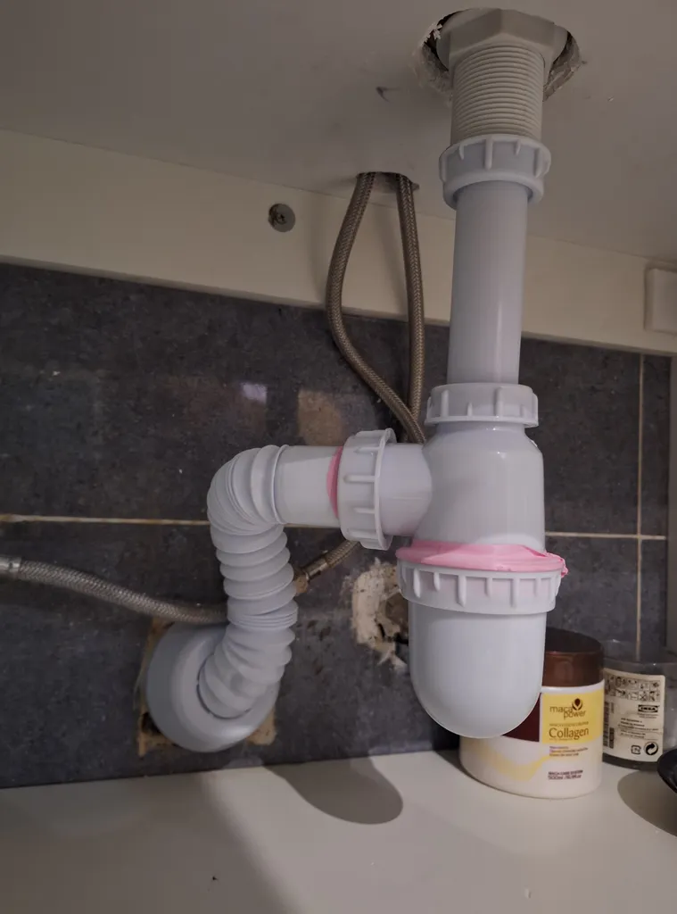 سیفون روشویی جهانیار مدل 1-210 به همراه زیرآب