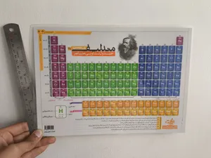 تجریه خرید پوستر آموزشی نارنجی طرح جدول تناوبی مندلیف مدل D4 سایز A4