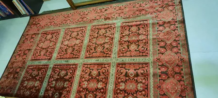 فرش ماشینی عرش طرح بیژن زمینه قرمز