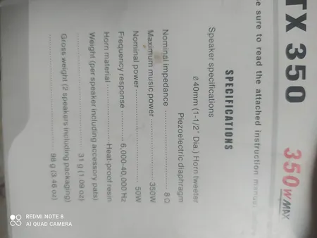 توییتر خودرو مدل TX 350 بسته دو عددی