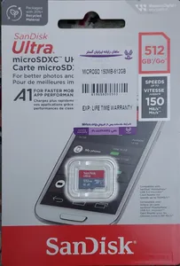 تجریه خرید کارت حافظه microSDXC سن دیسک مدل Ultra A1 کلاس 10 استاندارد UHS-I سرعت 150MBps ظرفیت 512 گیگابایت