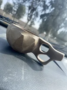 تجریه خرید لیوان چوبی مدل کوکسا گردو طرح الماس کد AS1472