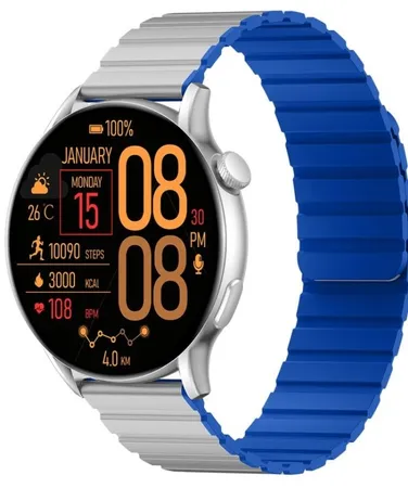 ساعت هوشمند 46 میلی‌متری گلوریمی مدل GS2 Pro دارای قابلیت های صفحه نمایش رنگی، صفحه نمایش لمسی، کنترل سطح اکسیژن خون، قابلیت مکالمه با بند سیلیکون