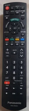 ریموت کنترل تلویزیون مدل +920 مناسب برای تلویزیون پاناسونیک