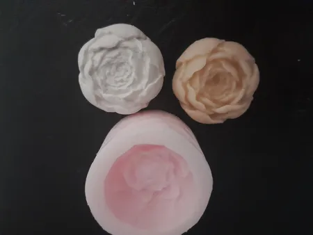 قالب شمع مدل گل پیونی وارمری