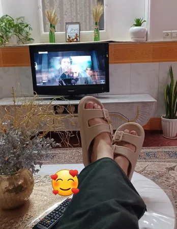 دمپایی مدل دوبنده سگک دار کاسپین کد 1361-CR