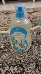 مایع شوینده و ضدعفونی کننده شیشه شیر مانا مدل پمپی حجم 750 میلی لیتر