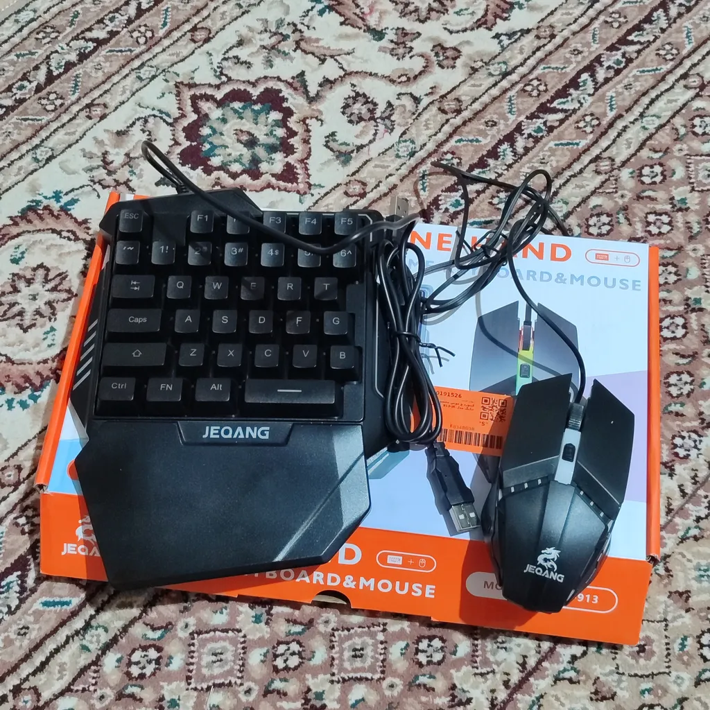 کیبورد و موس مخصوص بازی جکنگ مدل JK-913، سوییچ ممبران، Full-Size، نورپردازی LED RGB
