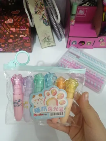 ماژیک علامت گذار مدل پنجه گربه بسته 6 عددی