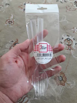 قاشق و چنگال یکبار مصرف مدل مجلسی بسته 50 عددی