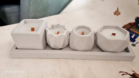 شمع مدل بتنی مجموعه 4 عددی