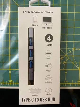 هاب 4 پورت USB-C مدل T809A