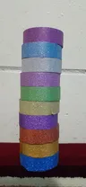 چسب نواری اکلیلی مدل Glitter بسته 10 عددی