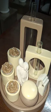 ست 10 تکه دکوری بتنی مدل رومیزی طرح کلاسیک