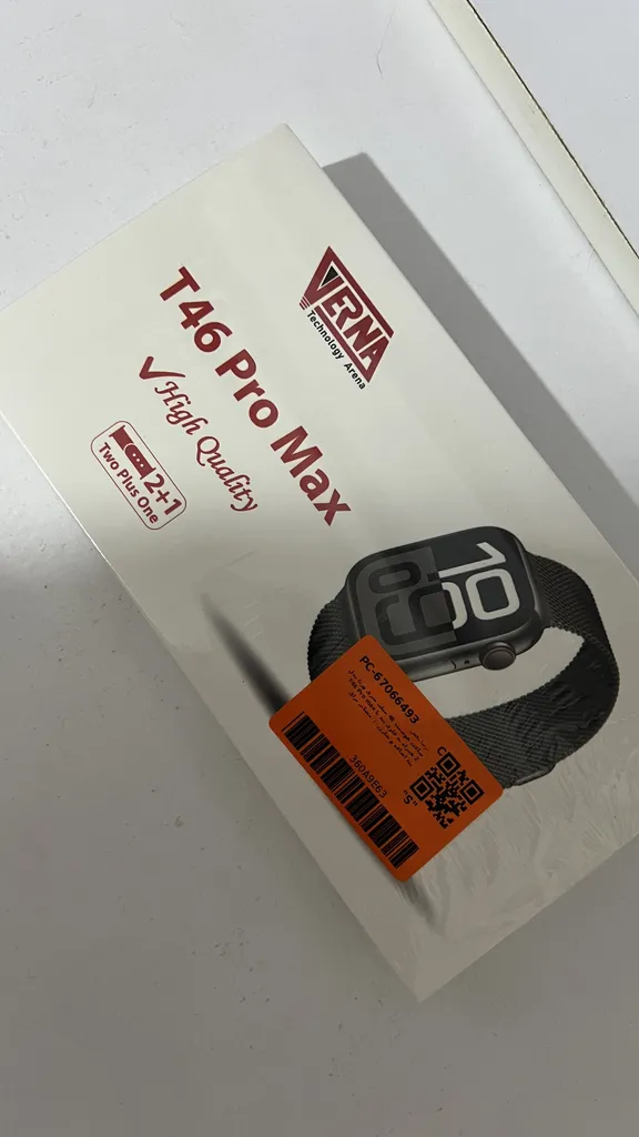 ساعت هوشمند 46 میلی متری ورنا مدل T46 Pro max با بند فلزی به همراه 2 بند اضافه و شارژر