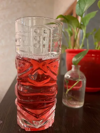 لیوان آلوا مدل تیکی شیشه‌ای