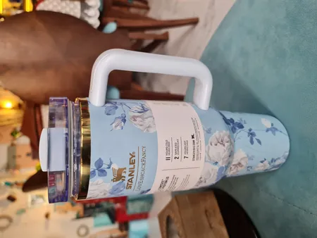 تراول ماگ مدل دسته دار گل دار کد QUENCHER H20 TUMBLER گنجایش 1.180 لیتر