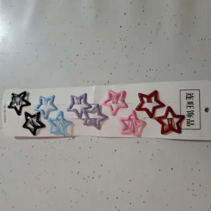 تجریه خرید گیره مو دخترانه مدل تق تقی ستاره ای پاستیلی بسته 10 عددی